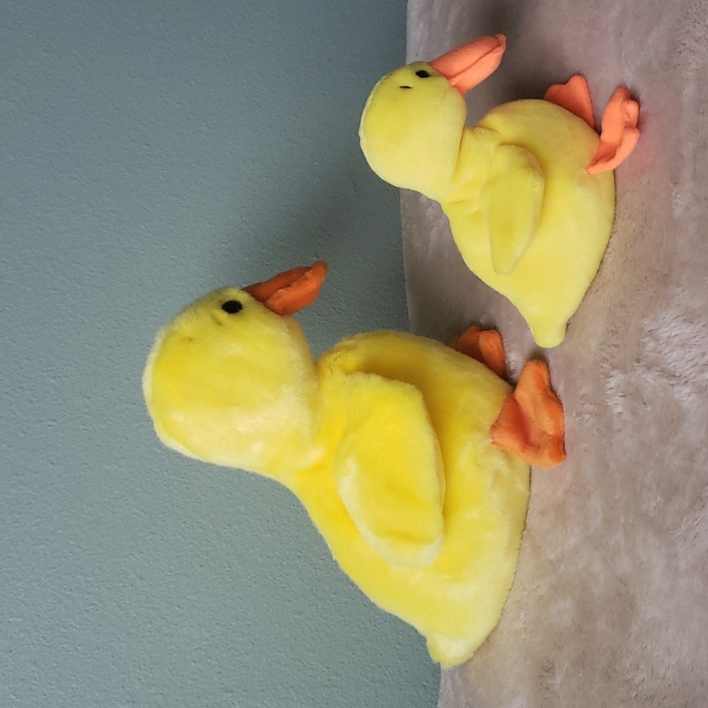 Quackers Buddy & Beanie Set 🦆Ty Plush Yellow Ducks🦆 Gift Toy Collectible, NWT - Picture 15 of 17